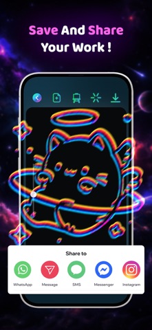 Doodle Magic: Glow Art Drawing App Store screenshot 5