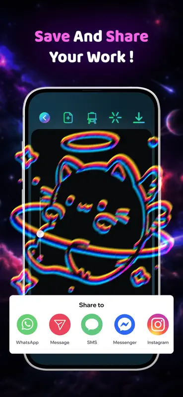 Doodle Magic: Glow Art Drawing screenshot 5 of 5