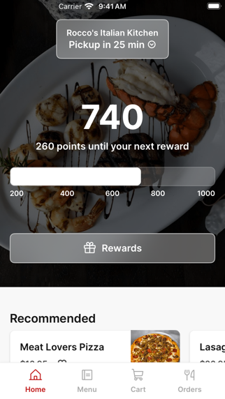 Rocco's Italian Kitchen app screenshot
