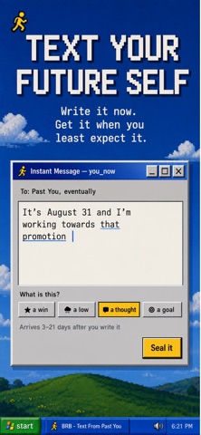 BRB - Texts From Past You iPhone screenshot