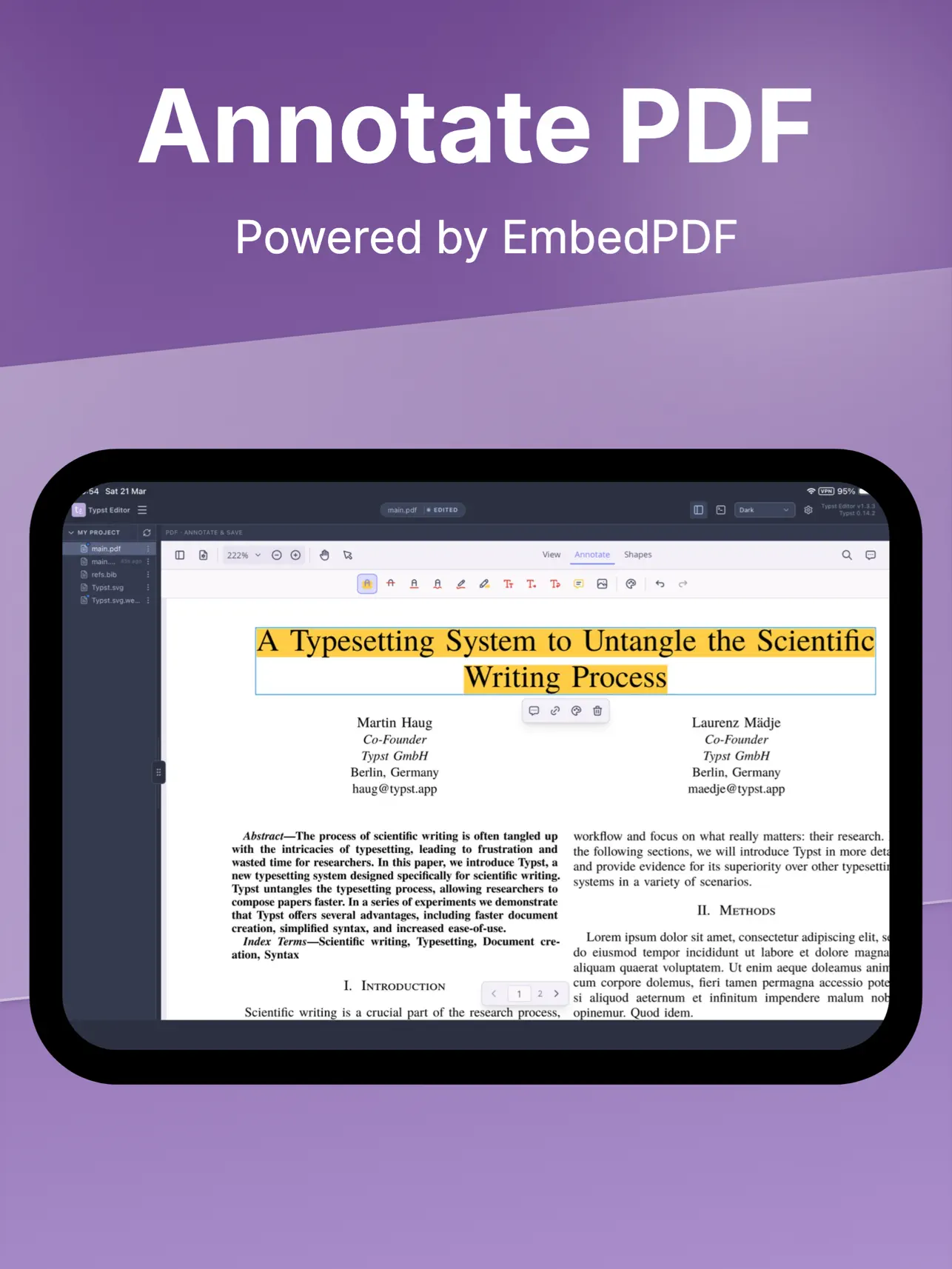 #5. Typst Editor (iOS) Ved: Michele Yin