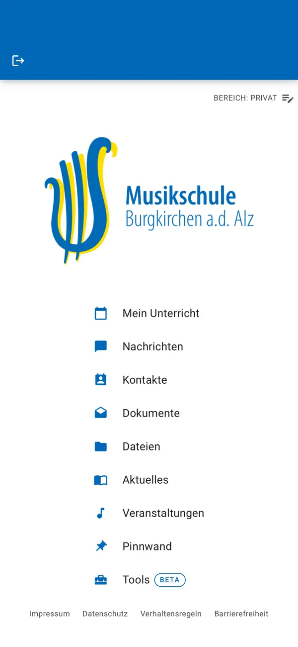 Screenshot #1 pour Musikschule Burgkirchen