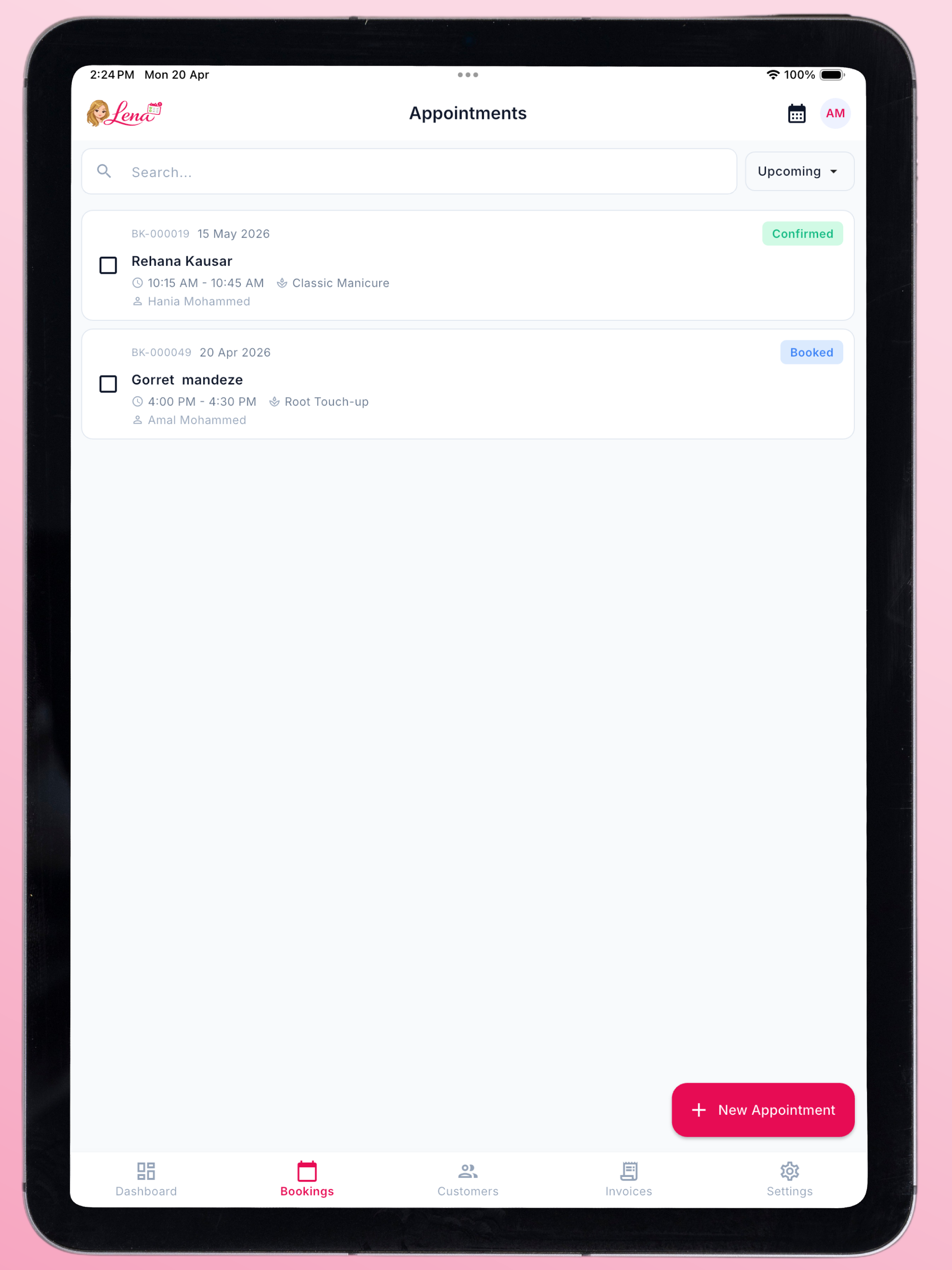 Lena Booking