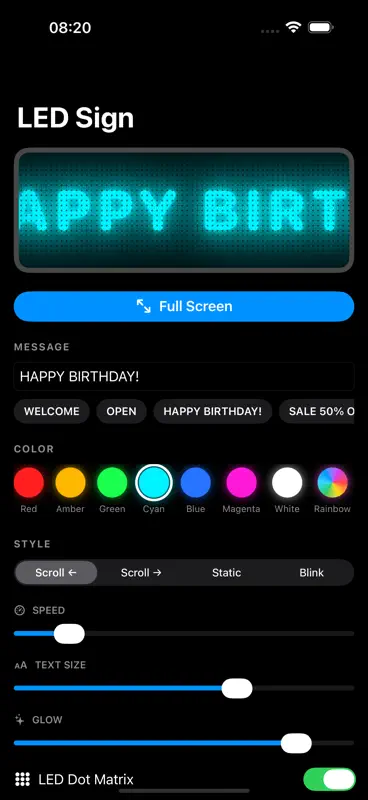 LED Sign : Texte défilant screenshot 4 of 5