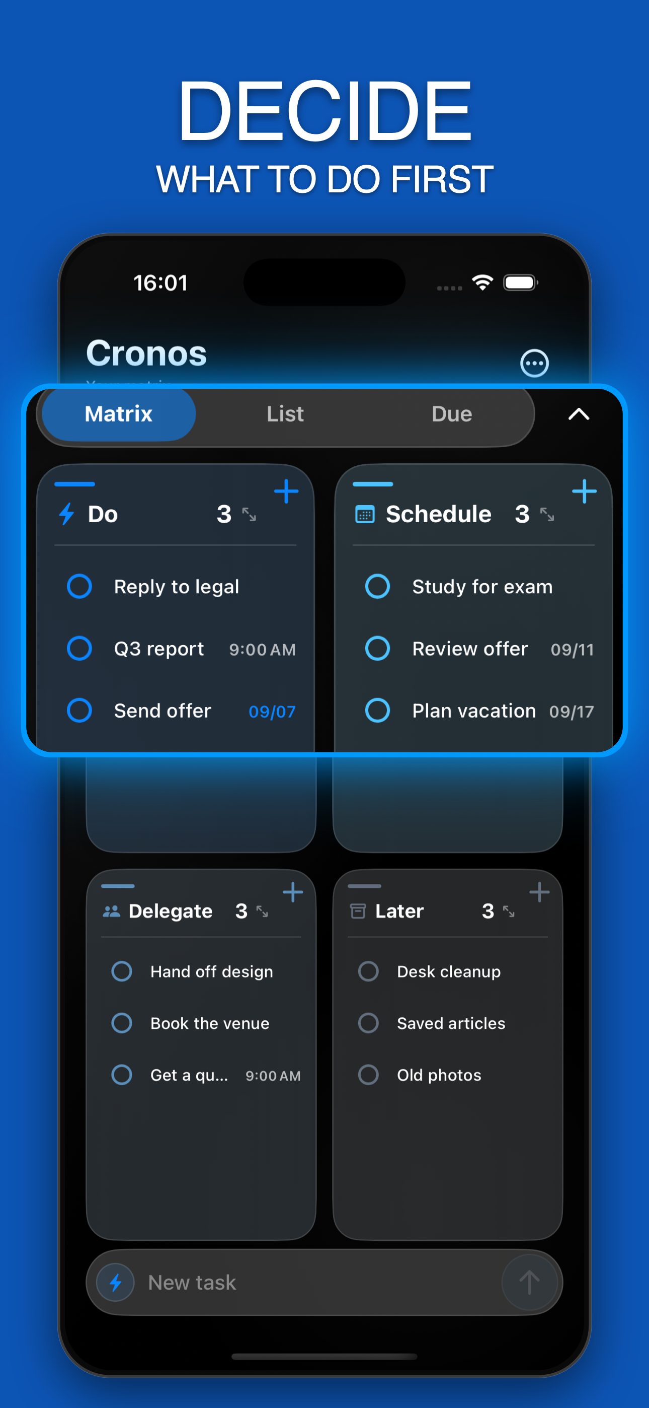 Cronos • Task and Time Manager