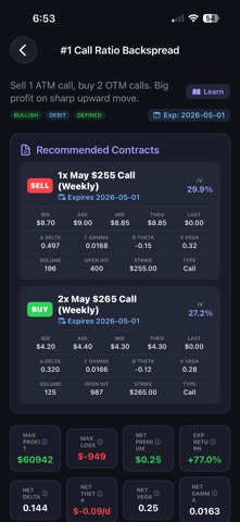 OptionsEdge-AI Option Analysis Screenshot 5 of 5