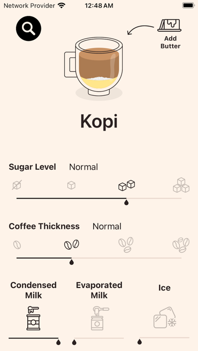 Coffee Kopi Order Guide Screenshot