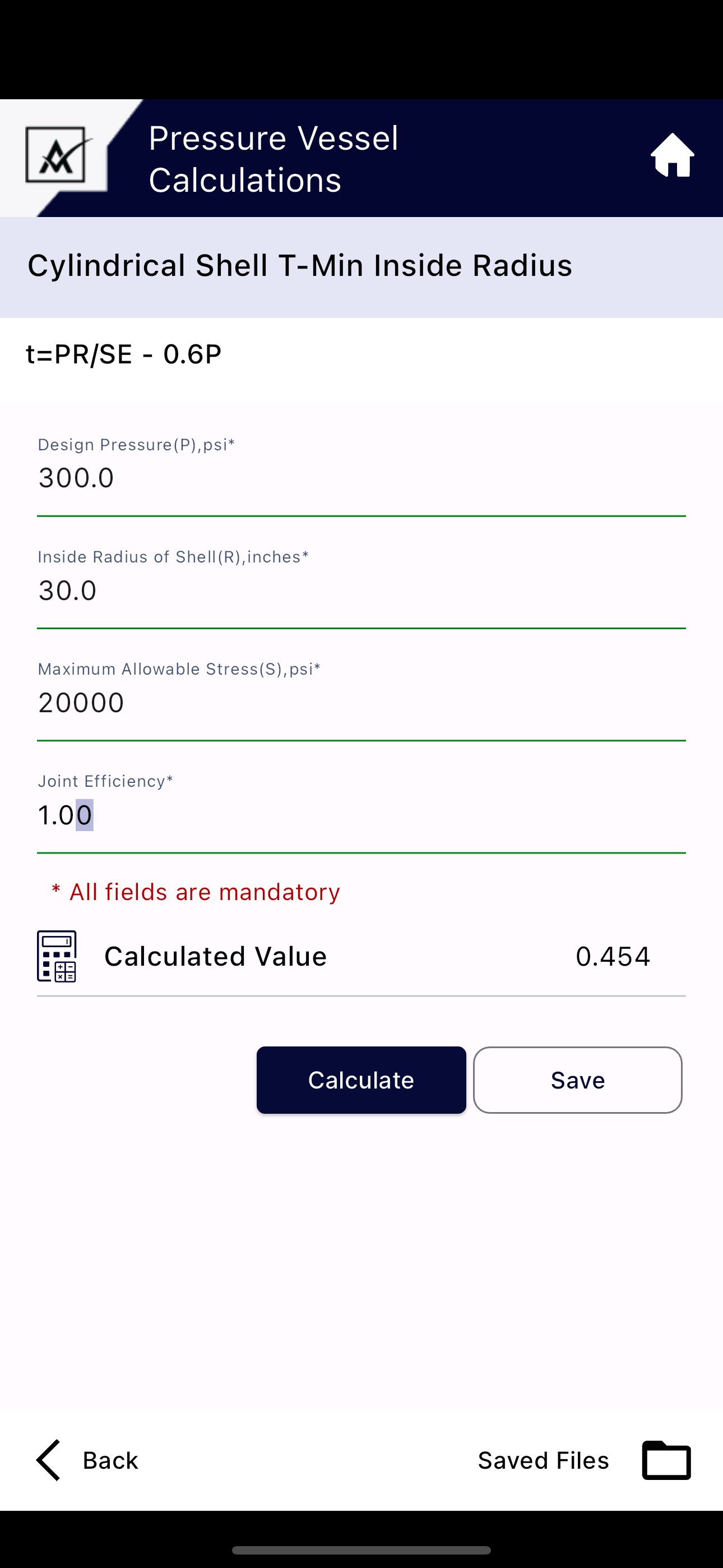 CORE Calculator App