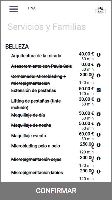Paula Saiz Beauty-Time Screenshot