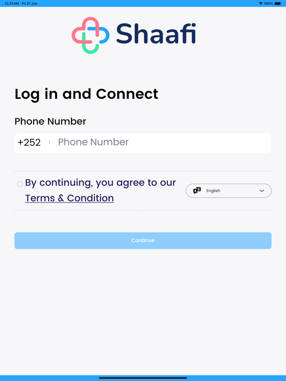 Shaafi iPad screenshot 1 - Medical app