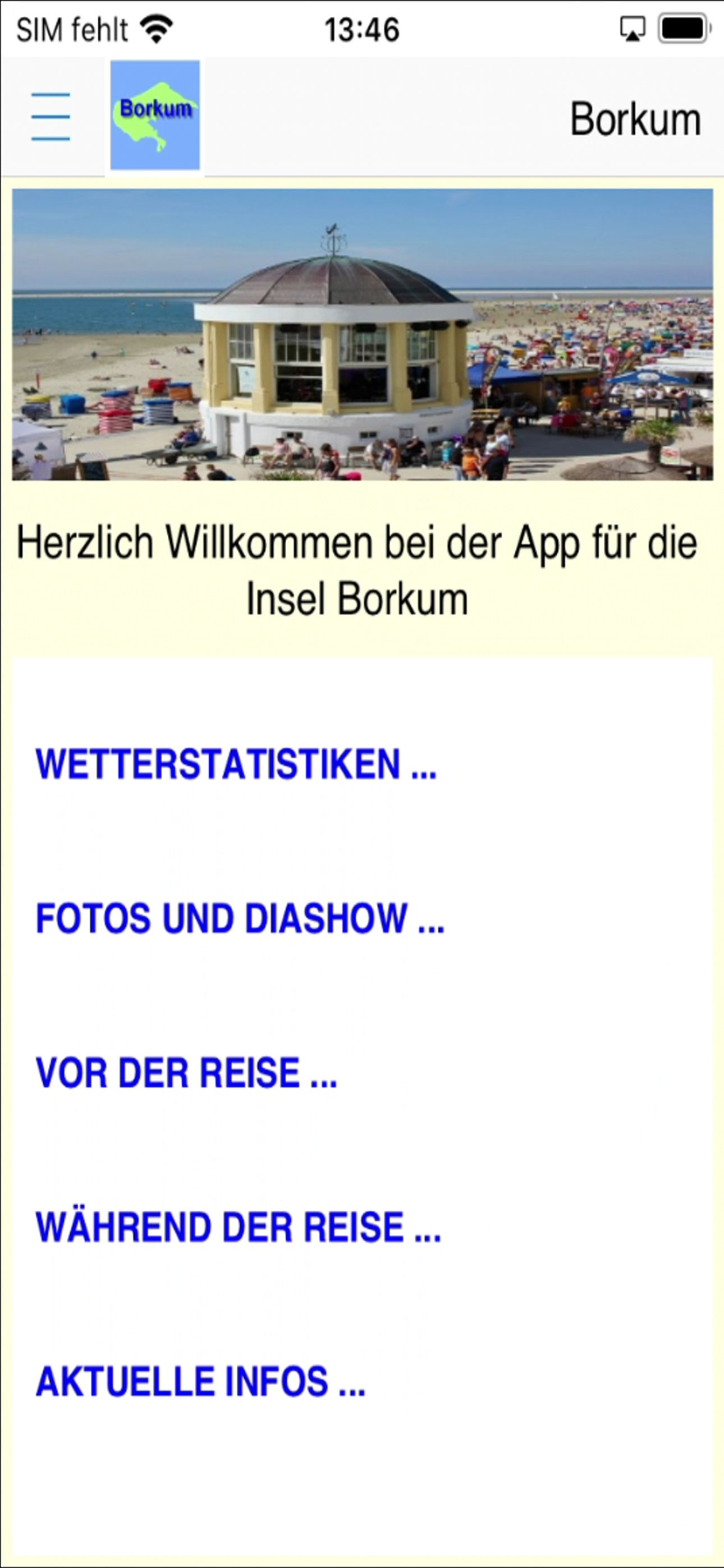 Borkum Urlaubs App