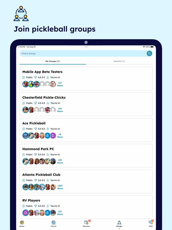Pickleheads - Play Pickleball iPad screenshot 4 - Sports app