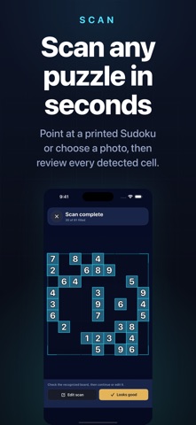 Puzzlesight - Sudoku AI iPhone screenshot
