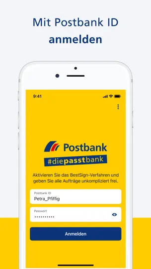 Screenshot von Postbank BestSign auf dem iPhone 3