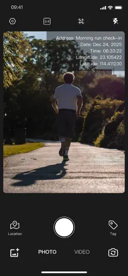Captura de pantalla de Timestamp Camera - en iPhone 1
