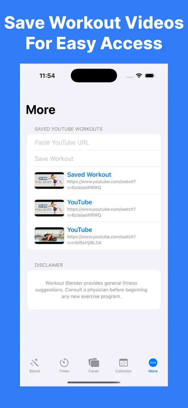 #5. Workout Blender: Day Tracker (iOS) By: Talk or Not, Inc.