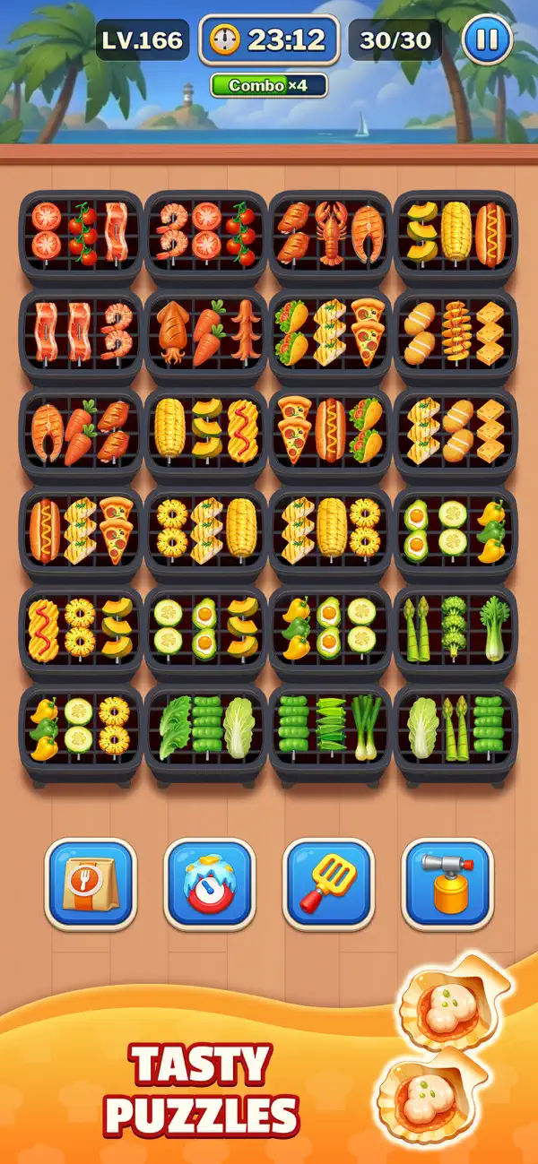 #6. Grill Match - Food Sort Puzzle (iOS) By: Guru Smart Holding Limited