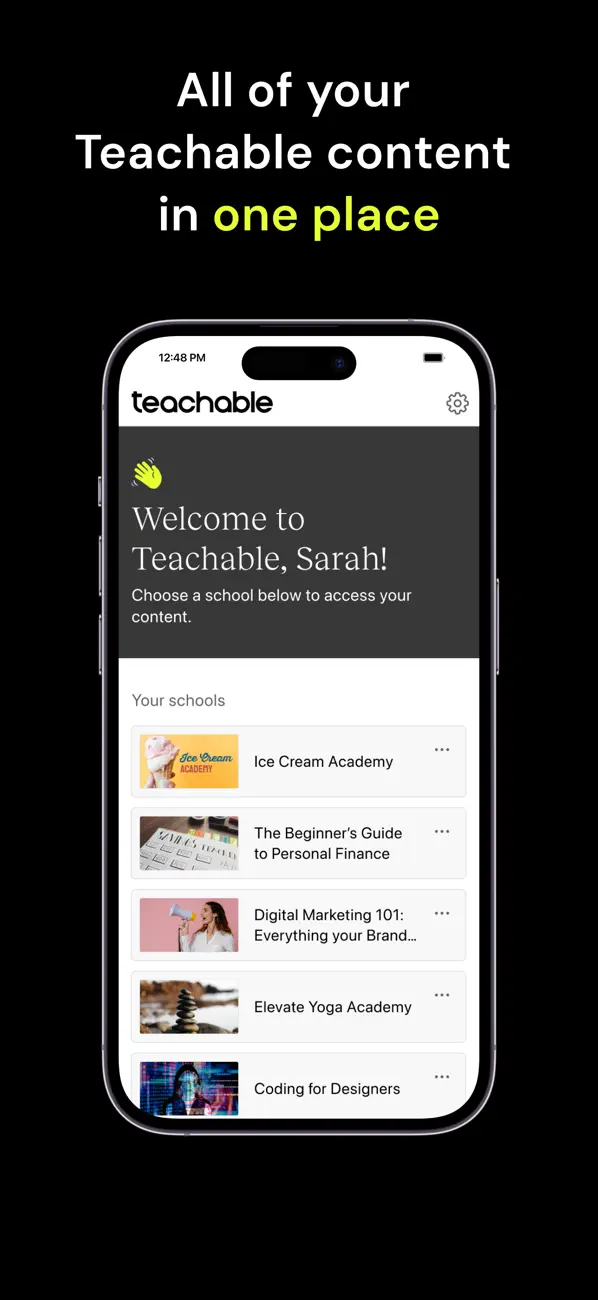 #1. Teachable online courses (iOS) 由: Teachable