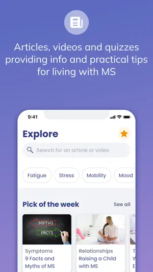 Esme my Multiple Sclerosis app screenshot 3