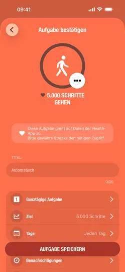Screenshot von Streaks auf dem iPhone 7