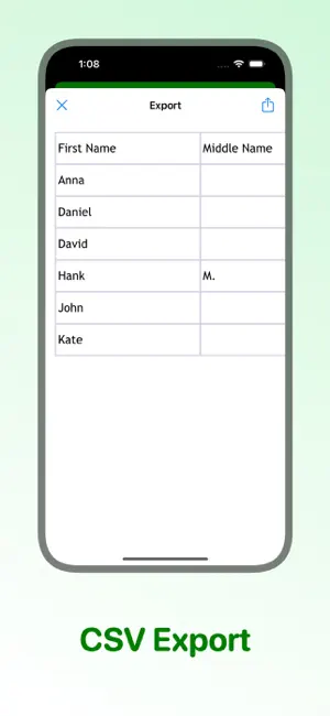 Contacts CSV Export screenshot 2