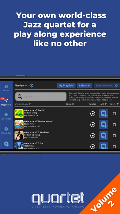 Quartet 2 iPhone screenshot 6 - Music app
