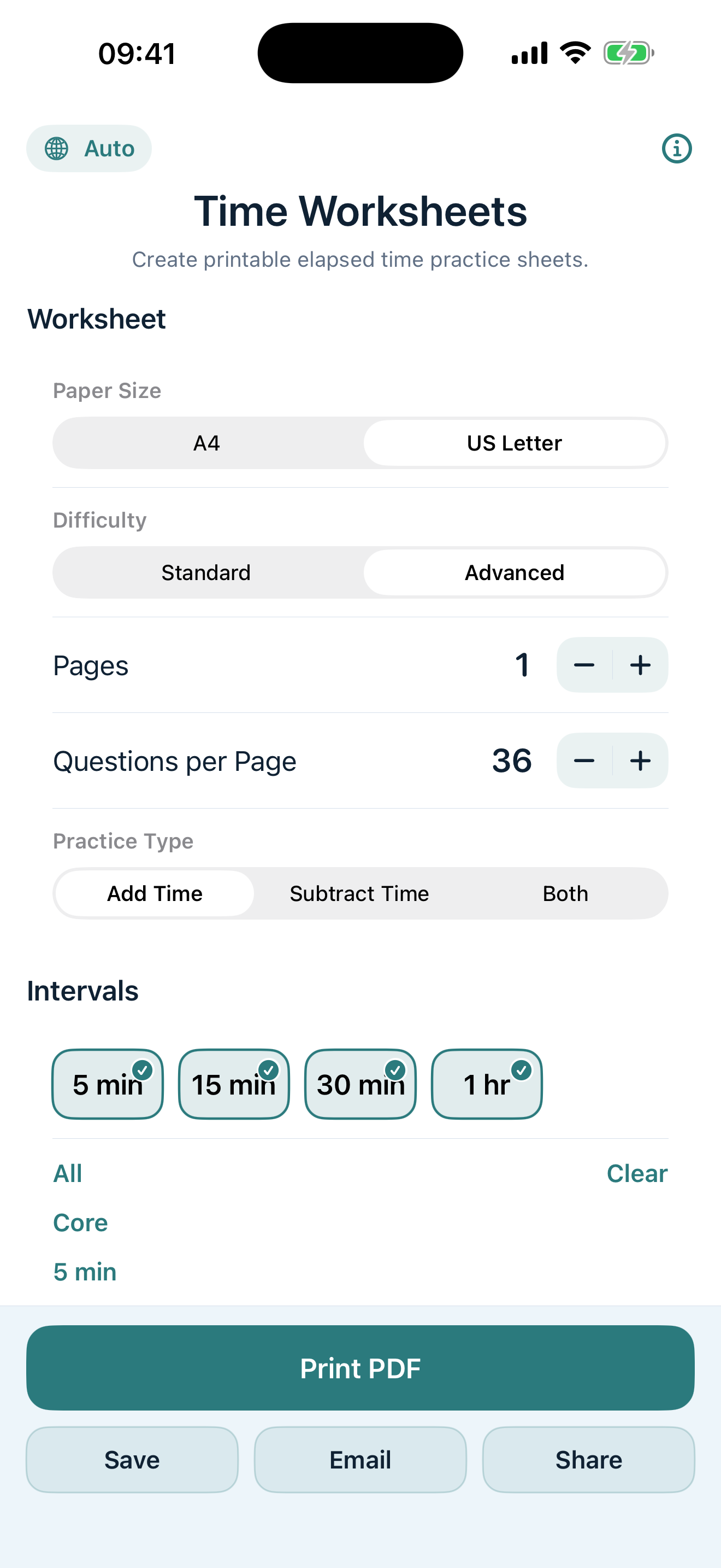 Time Worksheets screenshot 2