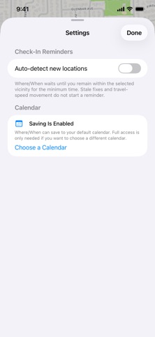 Where/When screenshot