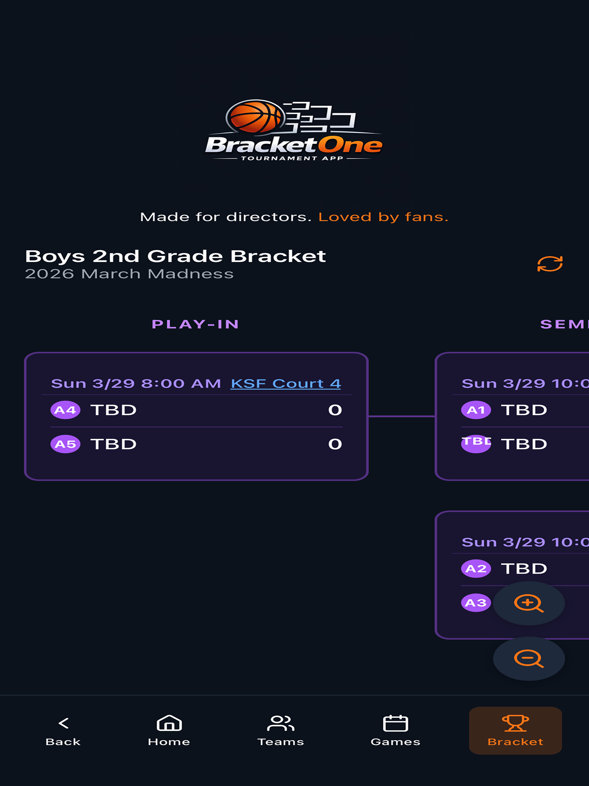 BracketOne Tournament App