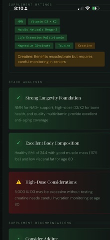 StackWell: Supplement Analyzer screenshot
