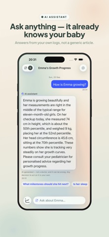 Baby Daily Care: AI Tracker iPhone screenshot