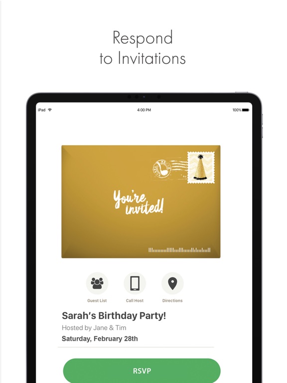 Punchbowl: Invitations & Cards iPad screenshot 9 - Lifestyle app