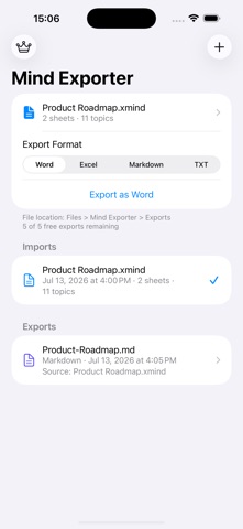 Mind Exporter Screenshot 1 of 1