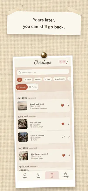 Ourdays - Memory Board screenshot 4
