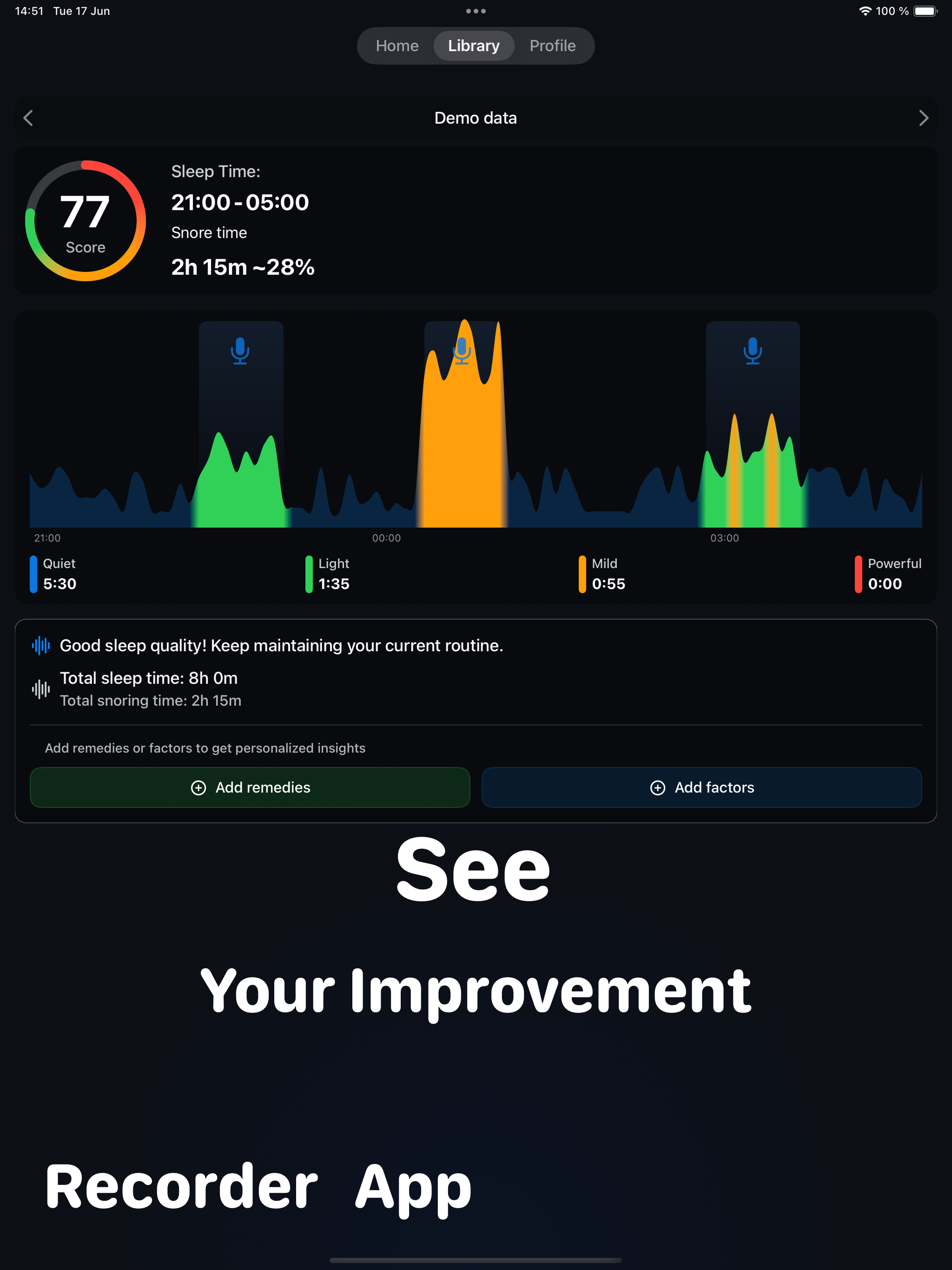 Snore Recorder Pro App screenshot 12