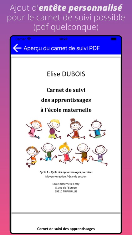 Carnets de Suivi Maternelle screenshot-6