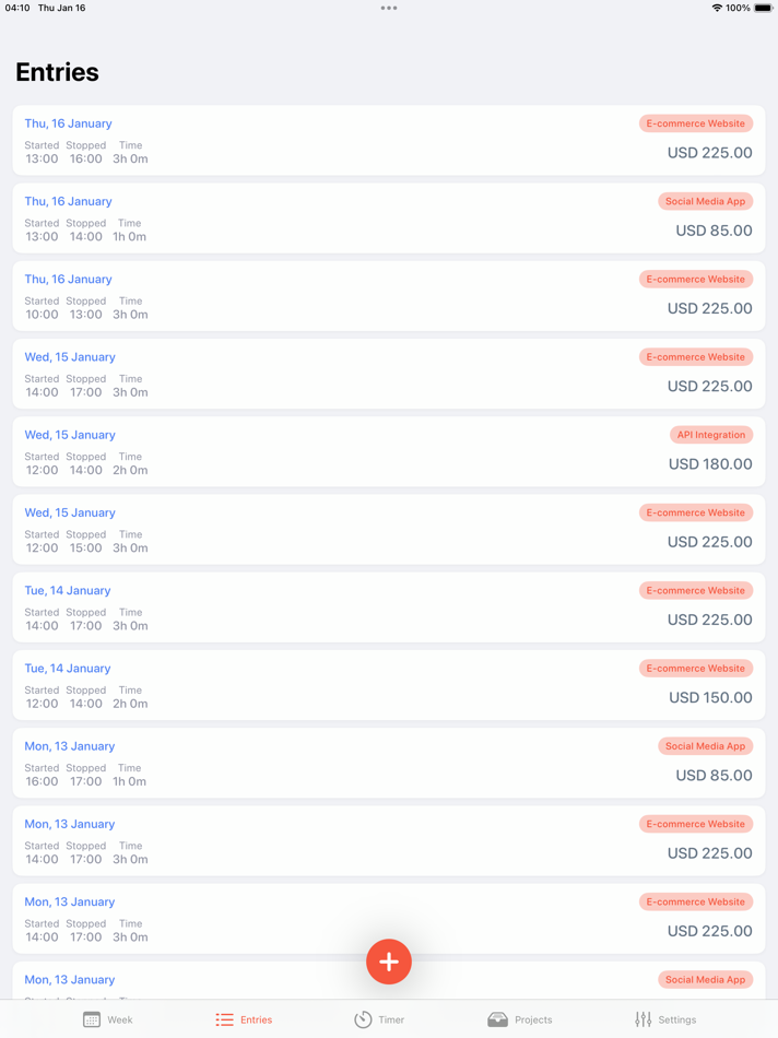 #4. Hours Tracker | Tempo (iOS) 由: Bart Jacobs