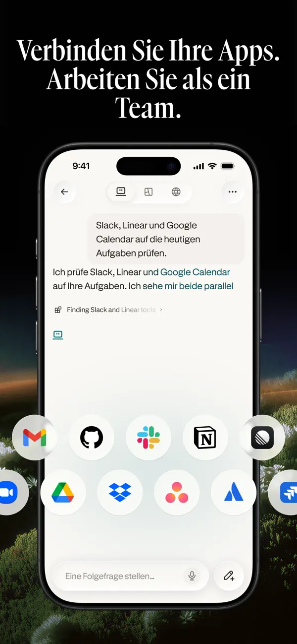 Perplexity: Ask Anything iPhone App Screenshot 4 – Produktivität