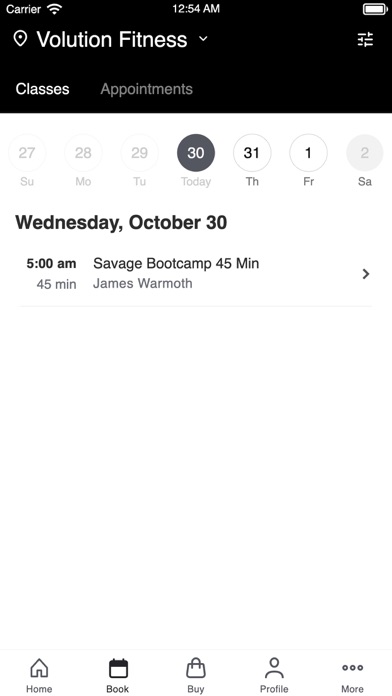 Volution Fitness Screenshot