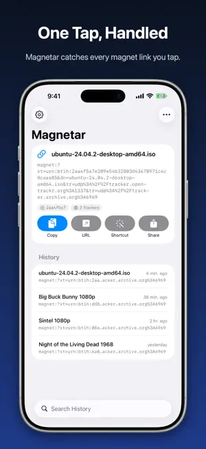 Magnet Link Handler - Magnetar screenshot 1