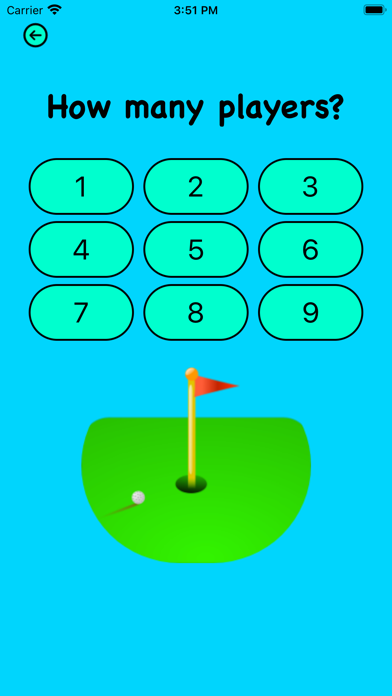 Mini-Golf Score Card Screenshot