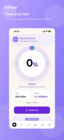 H2 flow water fasting Screenshot 1 of 5