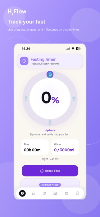 H2 flow water fasting Screenshot 1 of 5