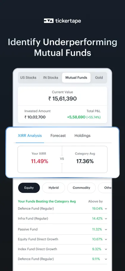 Screenshot 3 von 6 zu Tickertape: India & US Stocks
