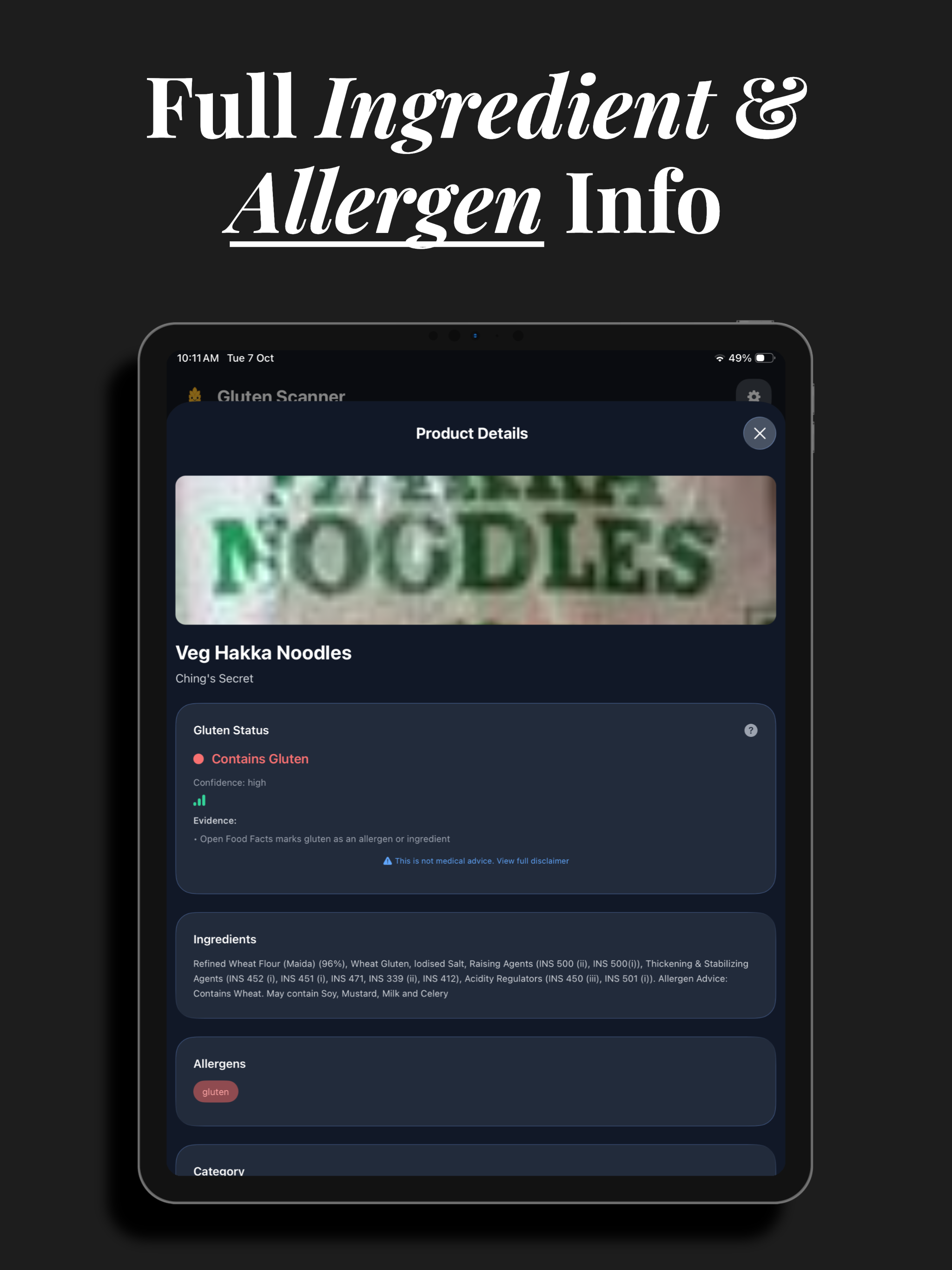 Gluten Free Scanner: Glu