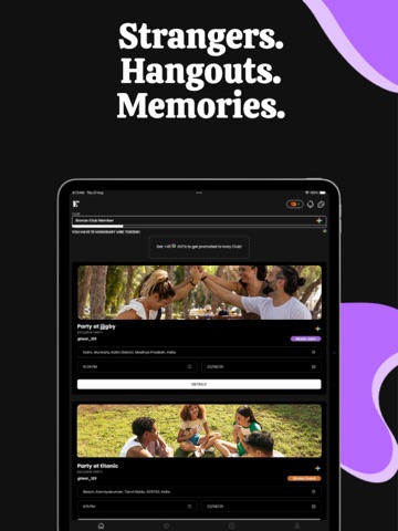 Extroverts -Party,Hangout,Vibe iPad screenshot