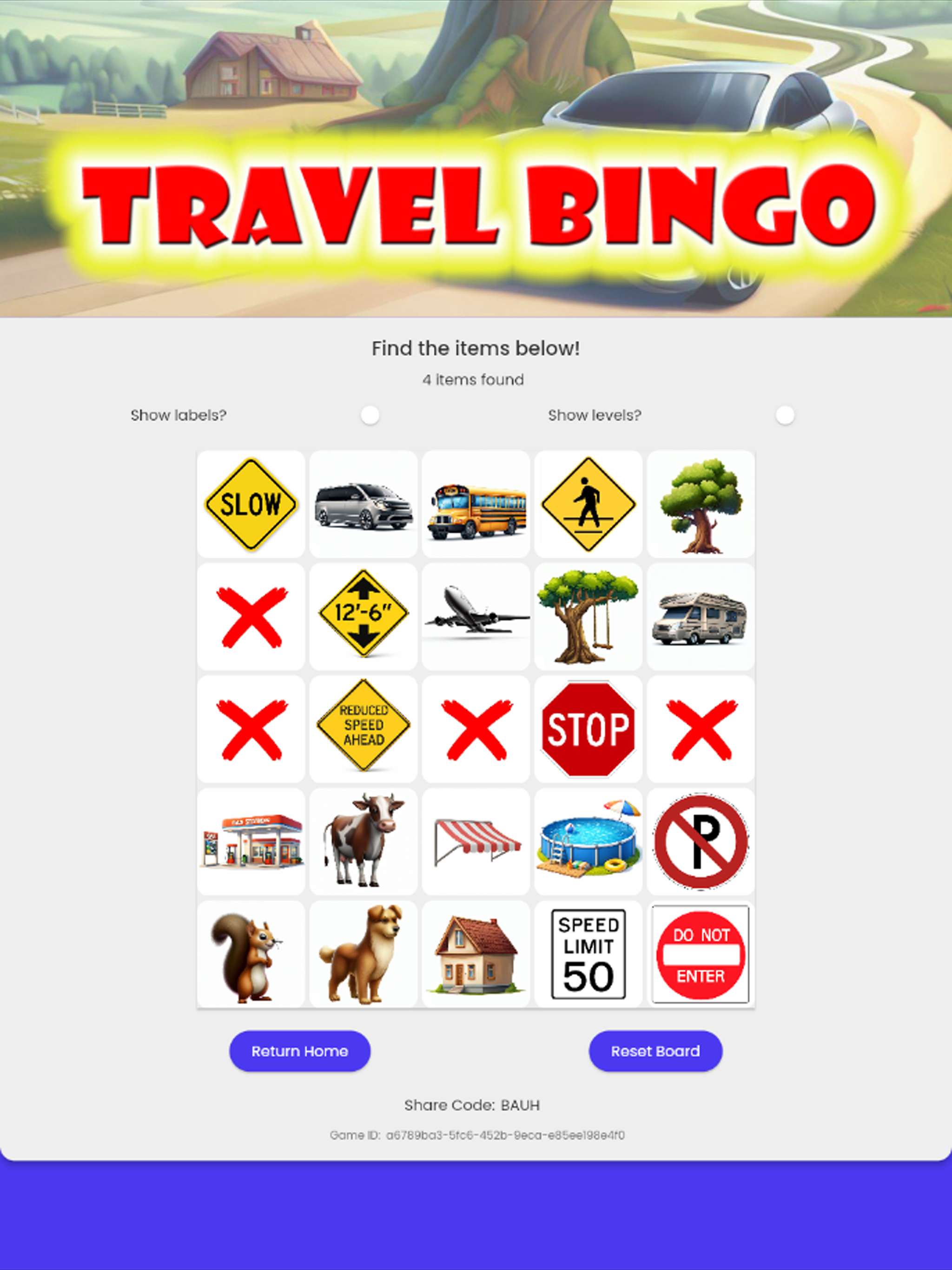 Travel Bingo - Scavenger Hunt