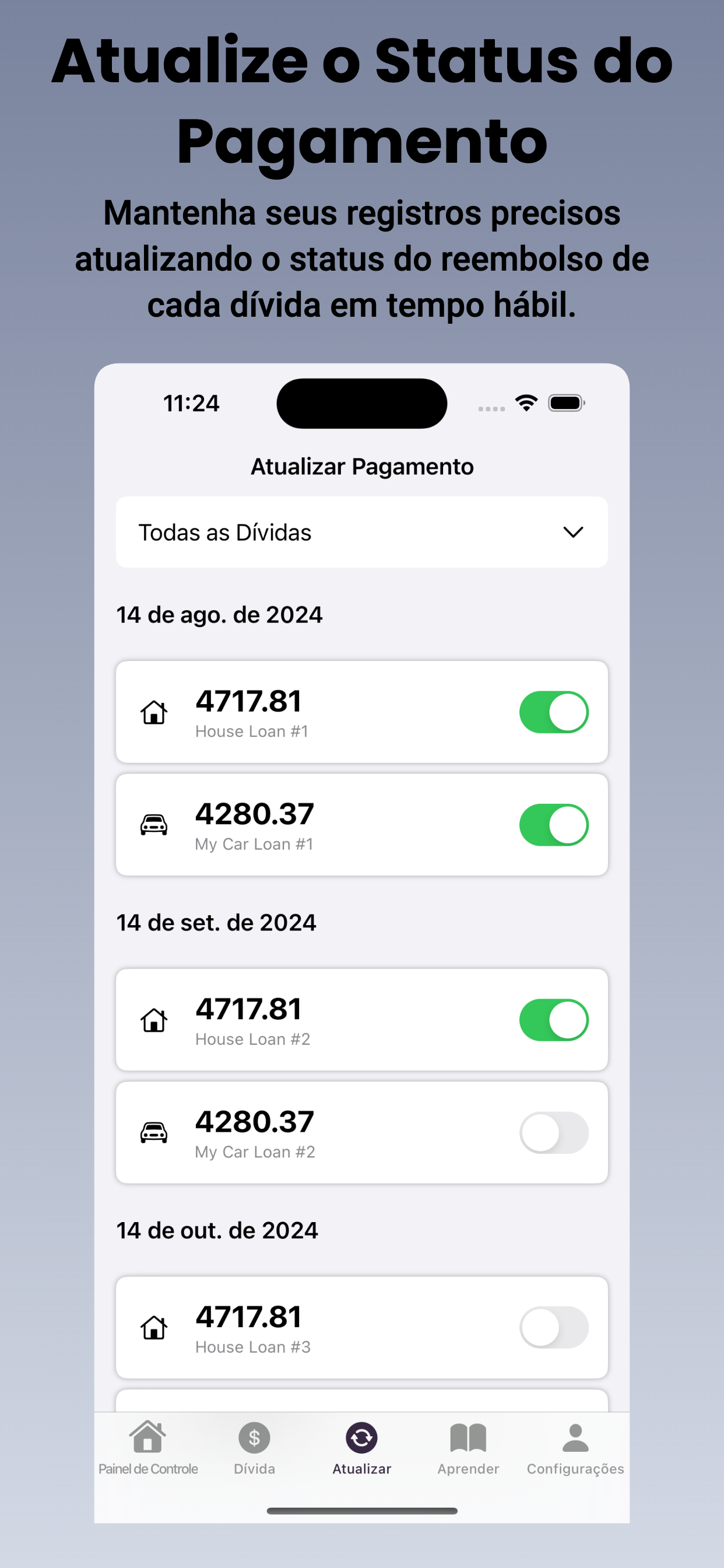 Mestre do tracker de dívidas