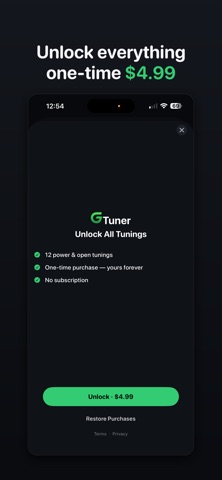 GTuner: Guitar Tuner iPhone screenshot