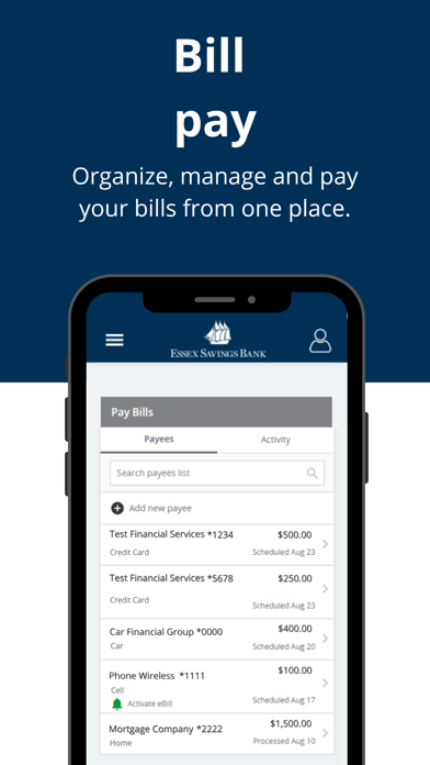 Essex Savings Mobile Banking Screenshot